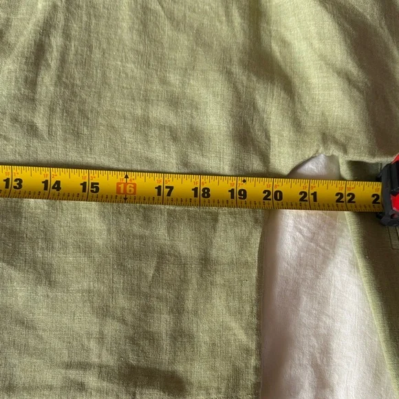 Ellen Tracy Olive Linen Top and pants set - Picture 10 of 15